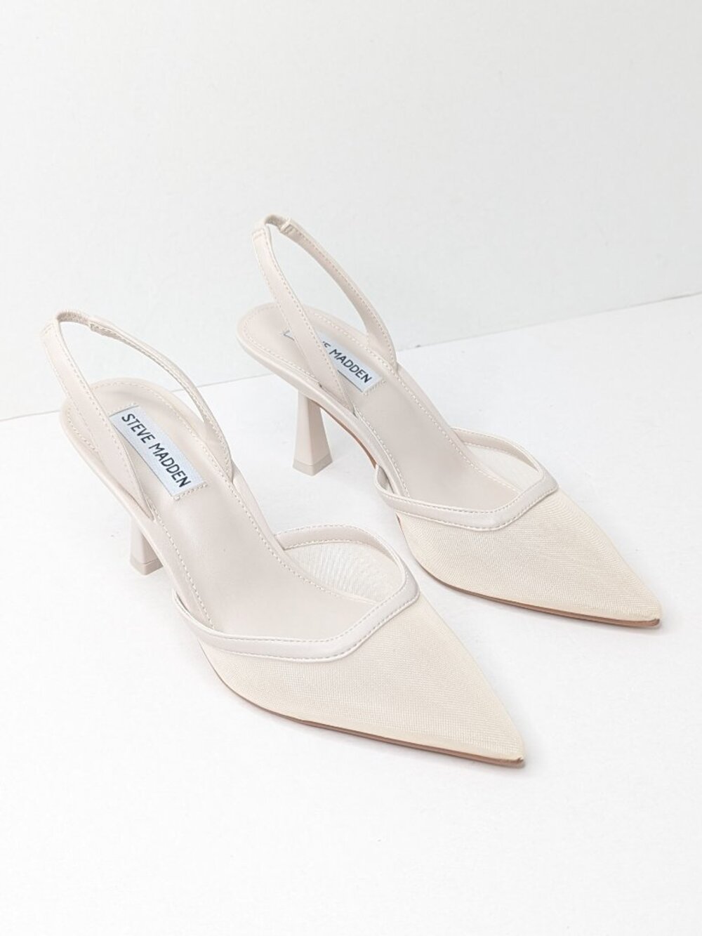 Steve Madden Beyah Slingback Pumps Bone Womens 7.5